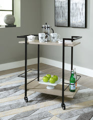 Furniture City Laplace - Ashley Furniture - Waylowe Bar Cart - Bar Cart / Brown/Black - A4000389