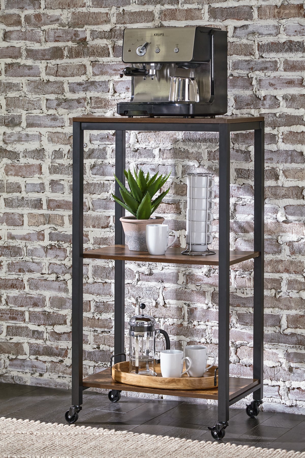 Furniture City Laplace - Ashley Furniture - Bevinfield Bar Cart - Bar Cart / Brown/Black - A4000394