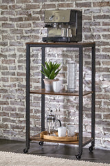 Furniture City Laplace - Ashley Furniture - Bevinfield Bar Cart - Bar Cart / Brown/Black - A4000394
