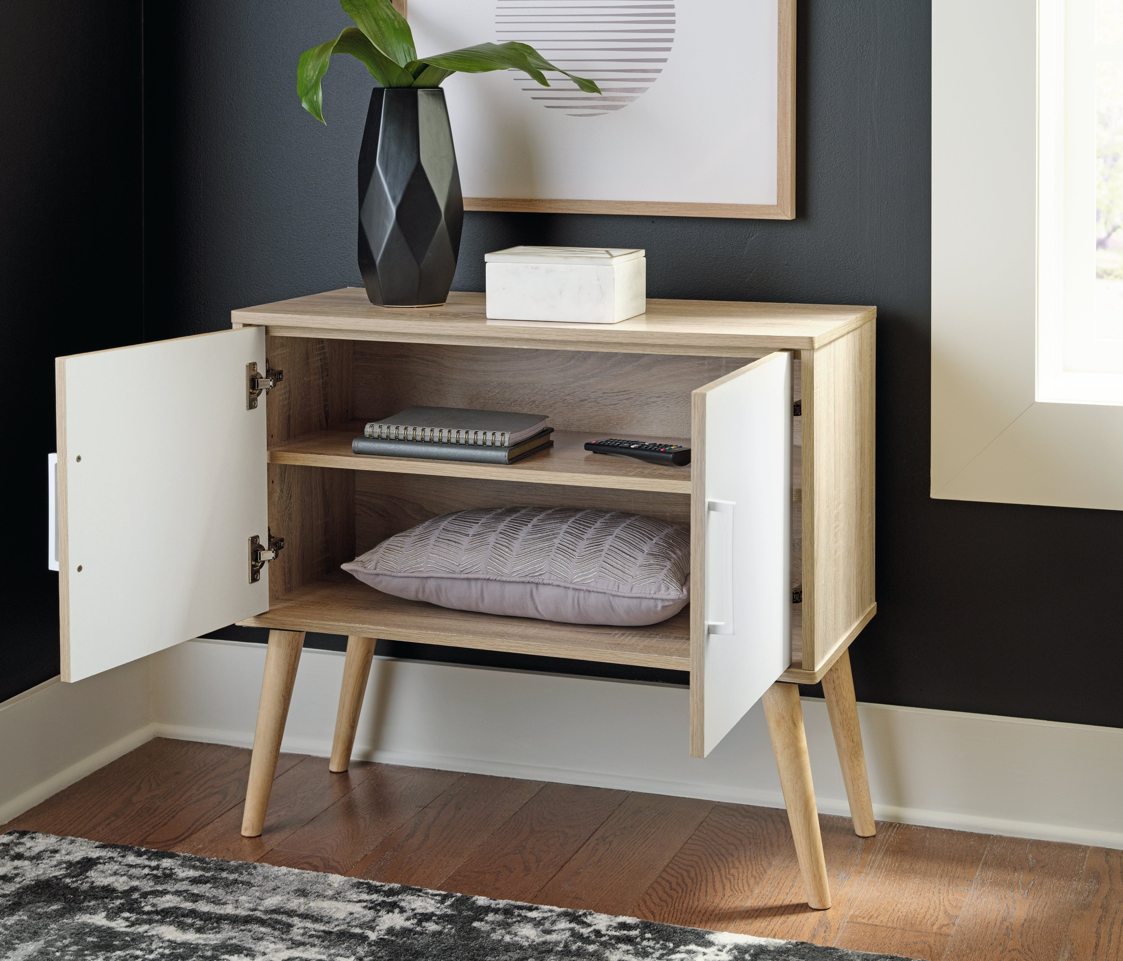 Furniture City Laplace - Ashley Furniture - Orinfield Accent Cabinet - Accent Cabinet / Natural/White - A4000396