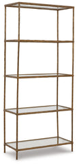 Furniture City Laplace - Ashley Furniture - Ryandale Bookcase - Bookcase / Antique Brass Finish - A4000441