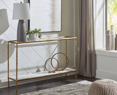 Furniture City Laplace - Ashley Furniture - Ryandale Console Sofa Table - Console Sofa Table / Antique Brass Finish - A4000443