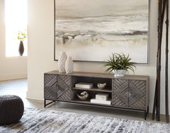 Furniture City Laplace - Ashley Furniture - Treybrook Accent Cabinet - Accent Cabinet / Distressed Gray - A4000512