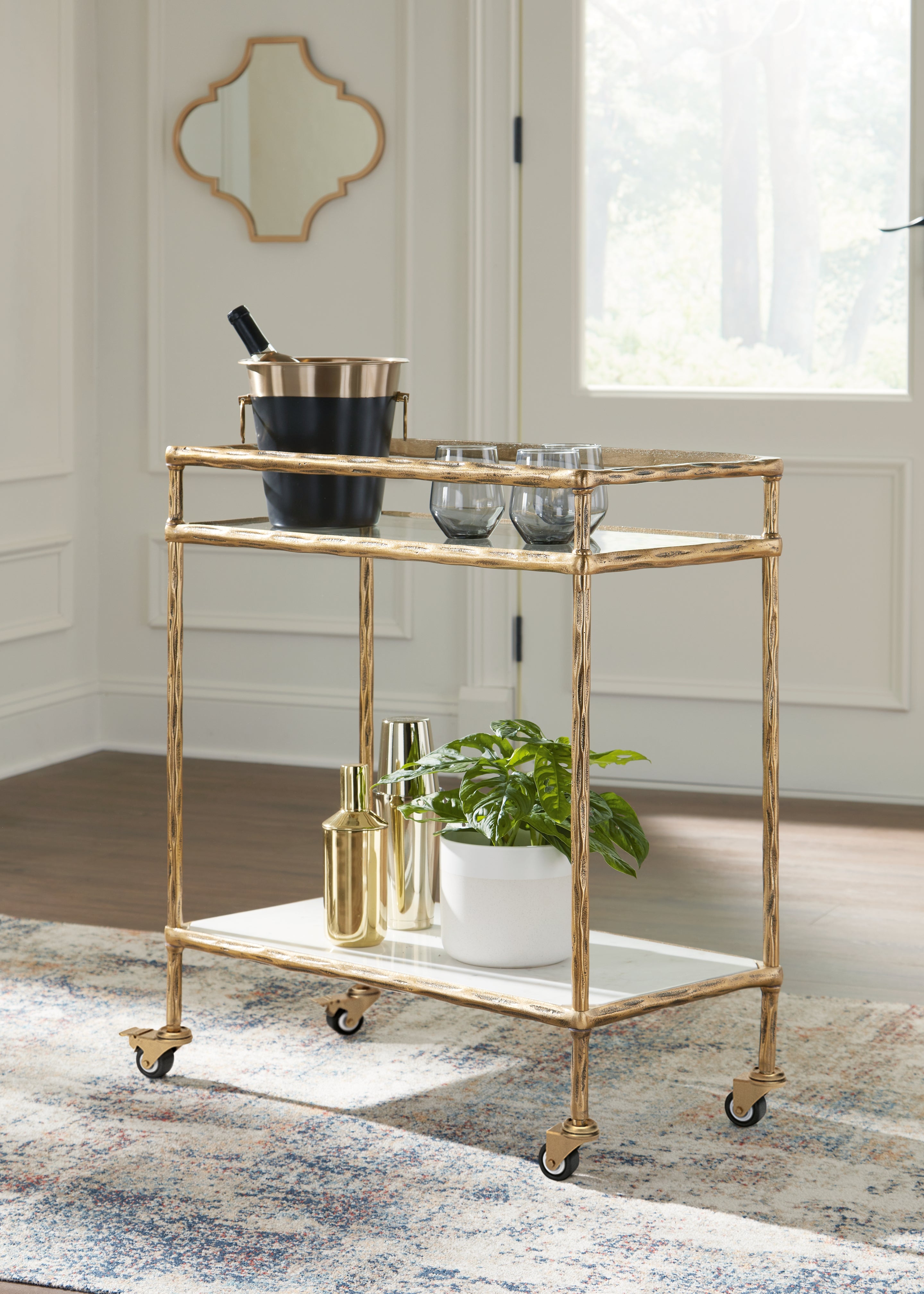 Furniture City Laplace - Ashley Furniture - Plattfield Bar Cart - Bar Cart - A4000625
