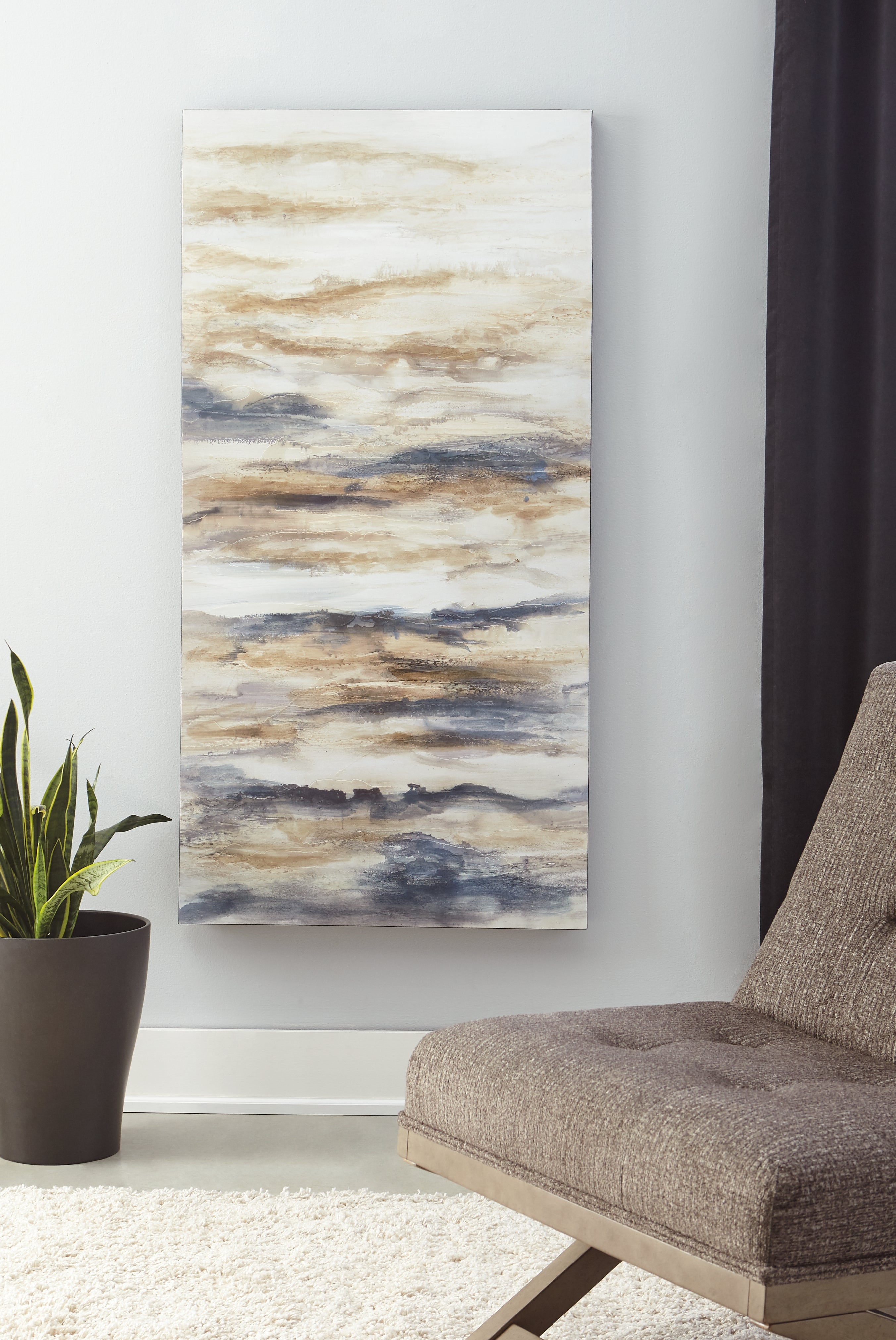 Furniture City Laplace - Ashley Furniture - Joely Wall Decor - Wall Art / Blue/Tan - A8000277