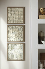 Furniture City Laplace - Ashley Furniture - Odella Wall Decor - Wall Decor Set (3/CN) / Cream/Taupe - A8010009