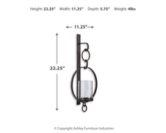 Furniture City Laplace - Ashley Furniture - Ogaleesha Wall Decor - Wall Sconce / Brown - A8010036