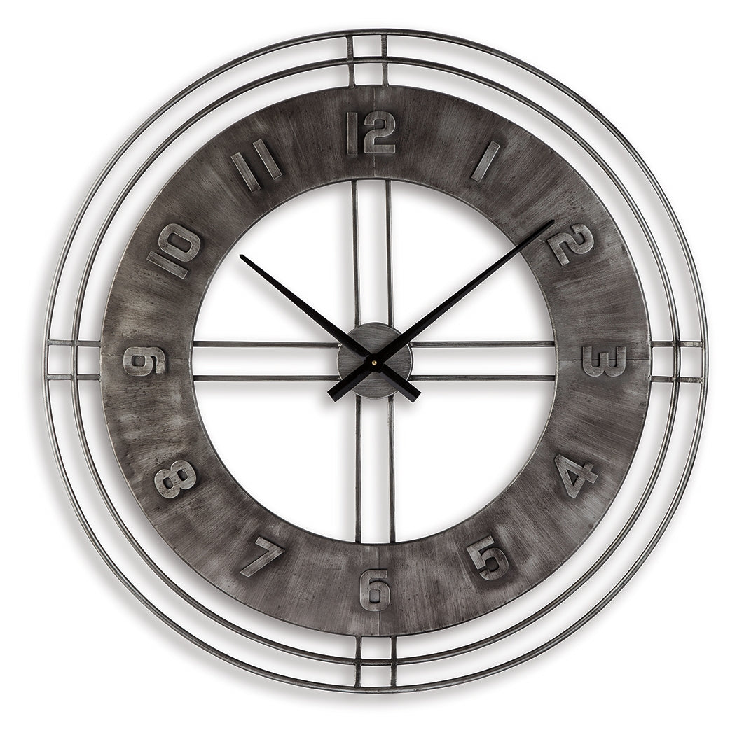 Furniture City Laplace - Ashley Furniture - Ana Sofia Wall Decor - Wall Clock / Antique Gray - A8010068