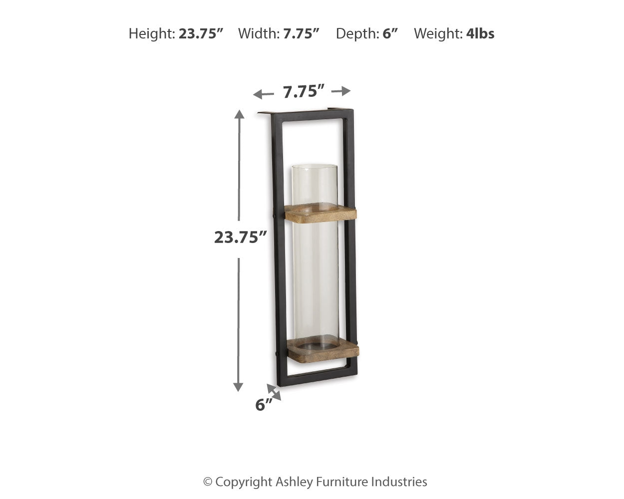 Furniture City Laplace - Ashley Furniture - Colburn Wall Decor - Wall Sconce / Natural/Black - A8010171