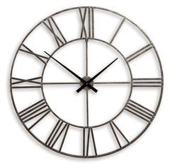 Furniture City Laplace - Ashley Furniture - Paquita Wall Decor - Wall Clock / Antique Silver - A8010237