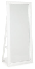 Furniture City Laplace - Ashley Furniture - Evesen Floor Standing Mirror/Storage - Floor Standing Mirror/Storage / White - A8010383