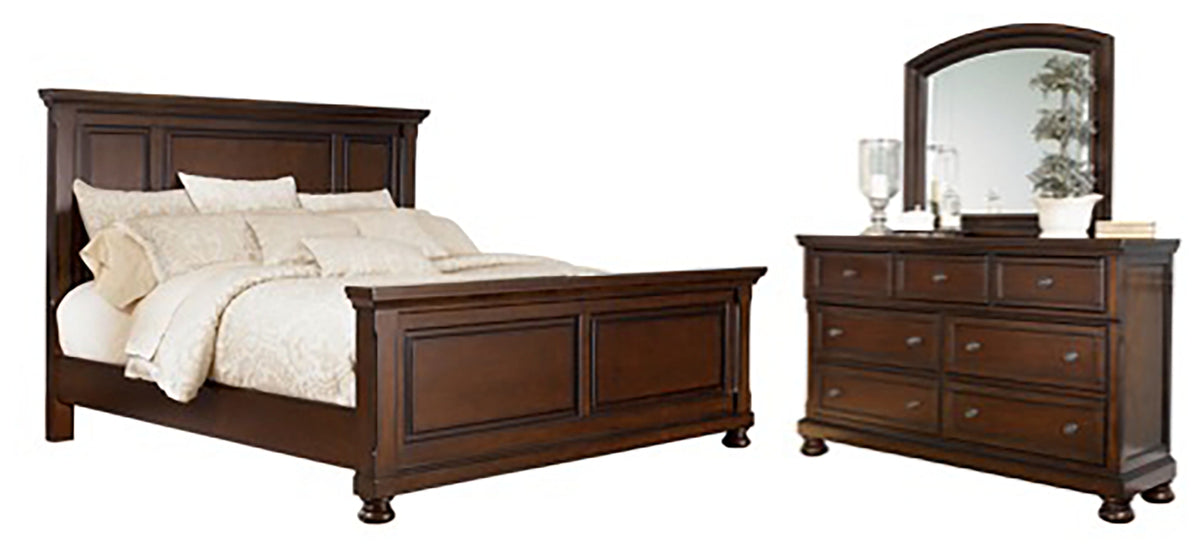 Furniture City Laplace - Ashley Furniture - Porter Queen Panel Bed, Dresser and Mirror - Queen Panel Bed, Dresser and Mirror - B697B3