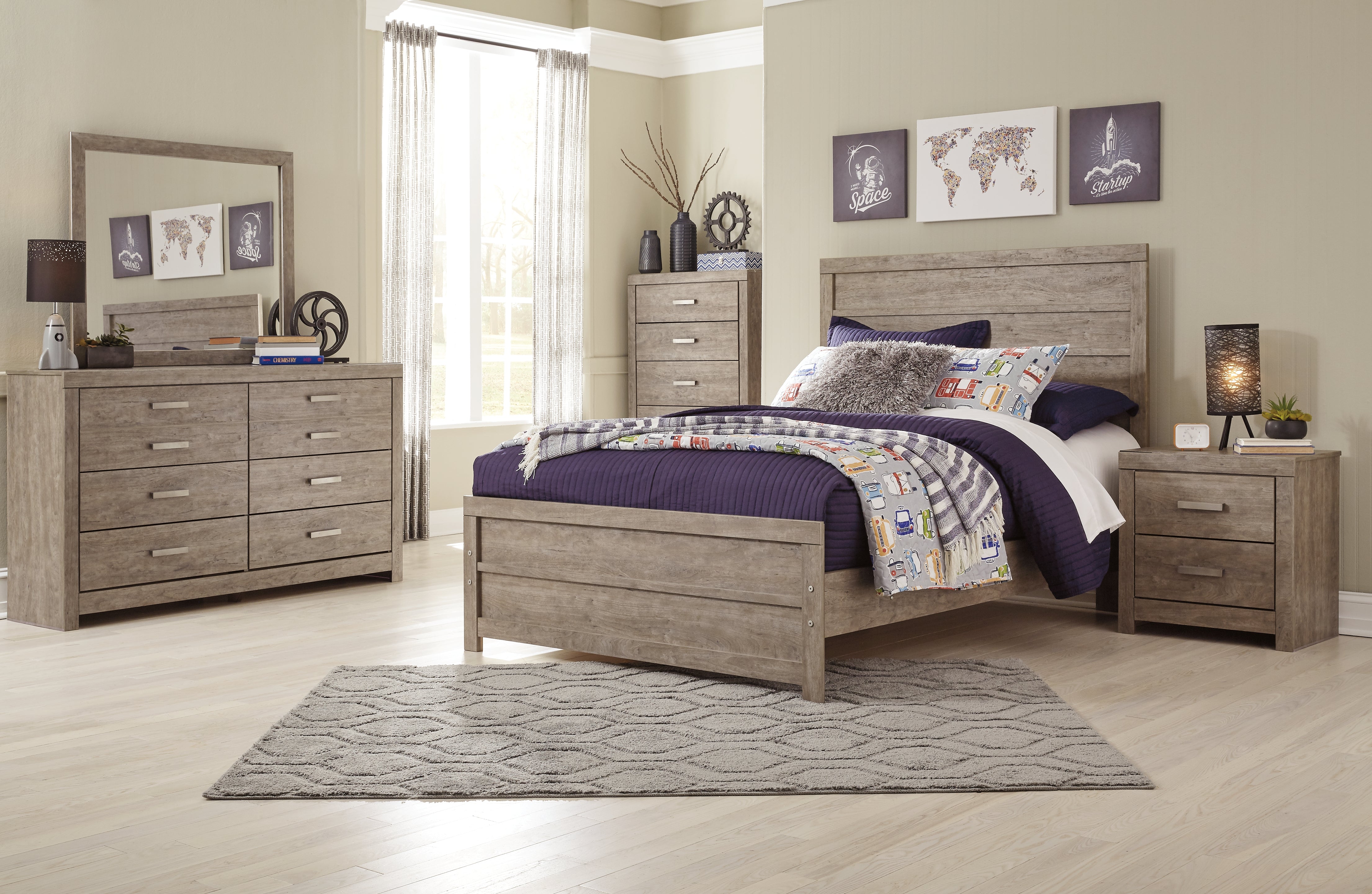 Furniture City Laplace - Ashley Furniture - Culverbach Bedroom - Full Panel Bed / Gray - B070B3
