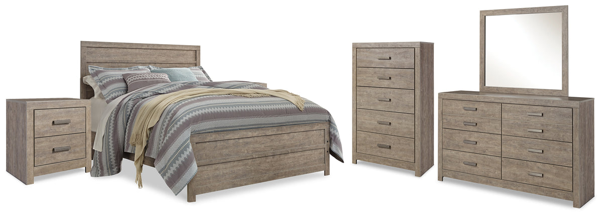 Furniture City Laplace - Ashley Furniture - Culverbach Queen Panel Bed, Dresser, Mirror, Chest and 2 Nightstands - Queen Panel Bed, Dresser, Mirror, Chest and 2 Nightstands - B070B20