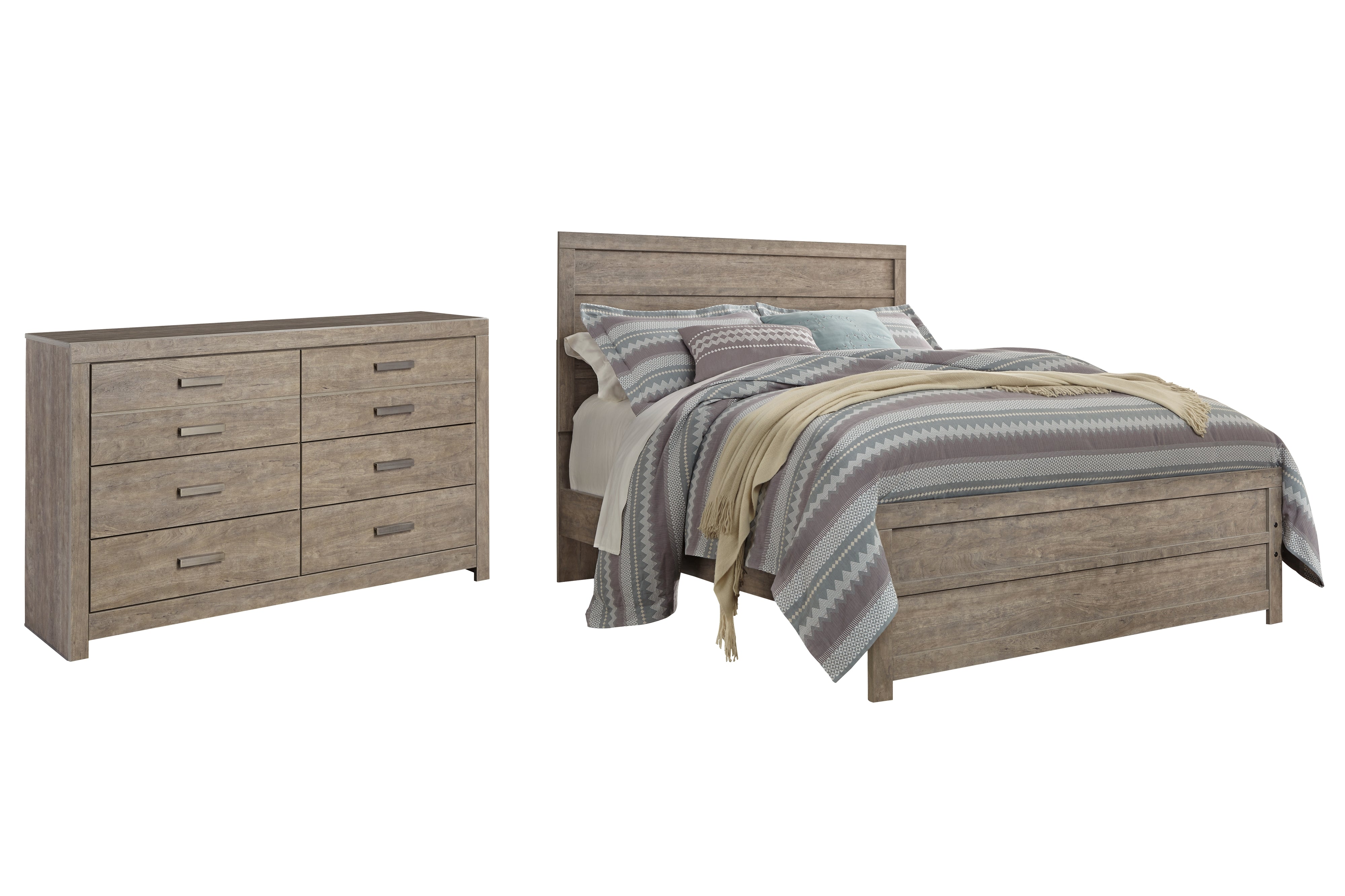 Furniture City Laplace - Ashley Furniture - Culverbach Queen Panel Bed and Dresser - Queen Panel Bed and Dresser - B070B27