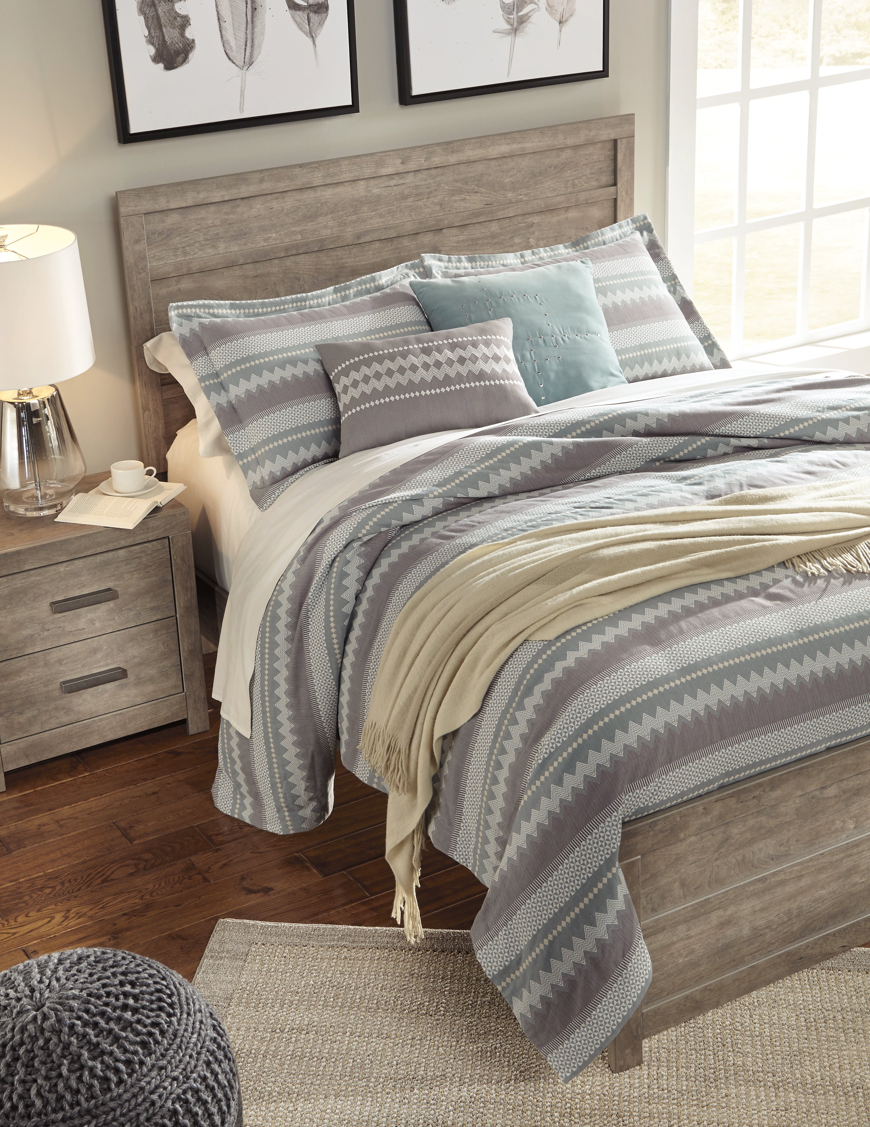 Furniture City Laplace - Ashley Furniture - Culverbach Bedroom - Queen Panel Bed / Gray - B070B8