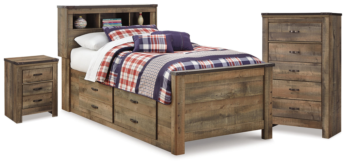 Furniture City Laplace - Ashley Furniture - Trinell Twin Storage Bed, Chest and Nightstand - Twin Storage Bed, Chest and Nightstand - B446B92