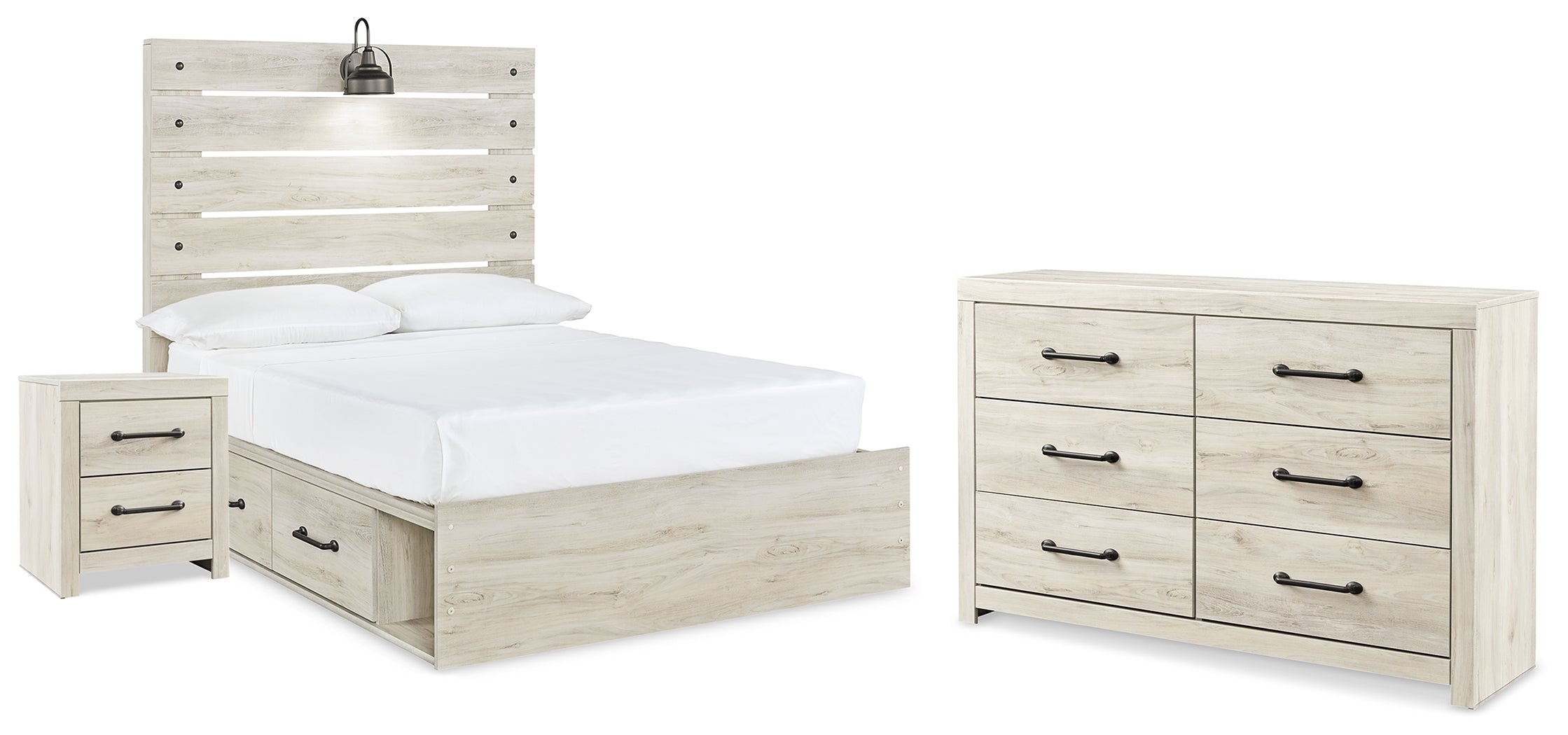 Furniture City Laplace - Ashley Furniture - Cambeck Full Panel Bed with Storage, Dresser and Nightstand - Full Panel Bed with Storage, Dresser and Nightstand - B192B113