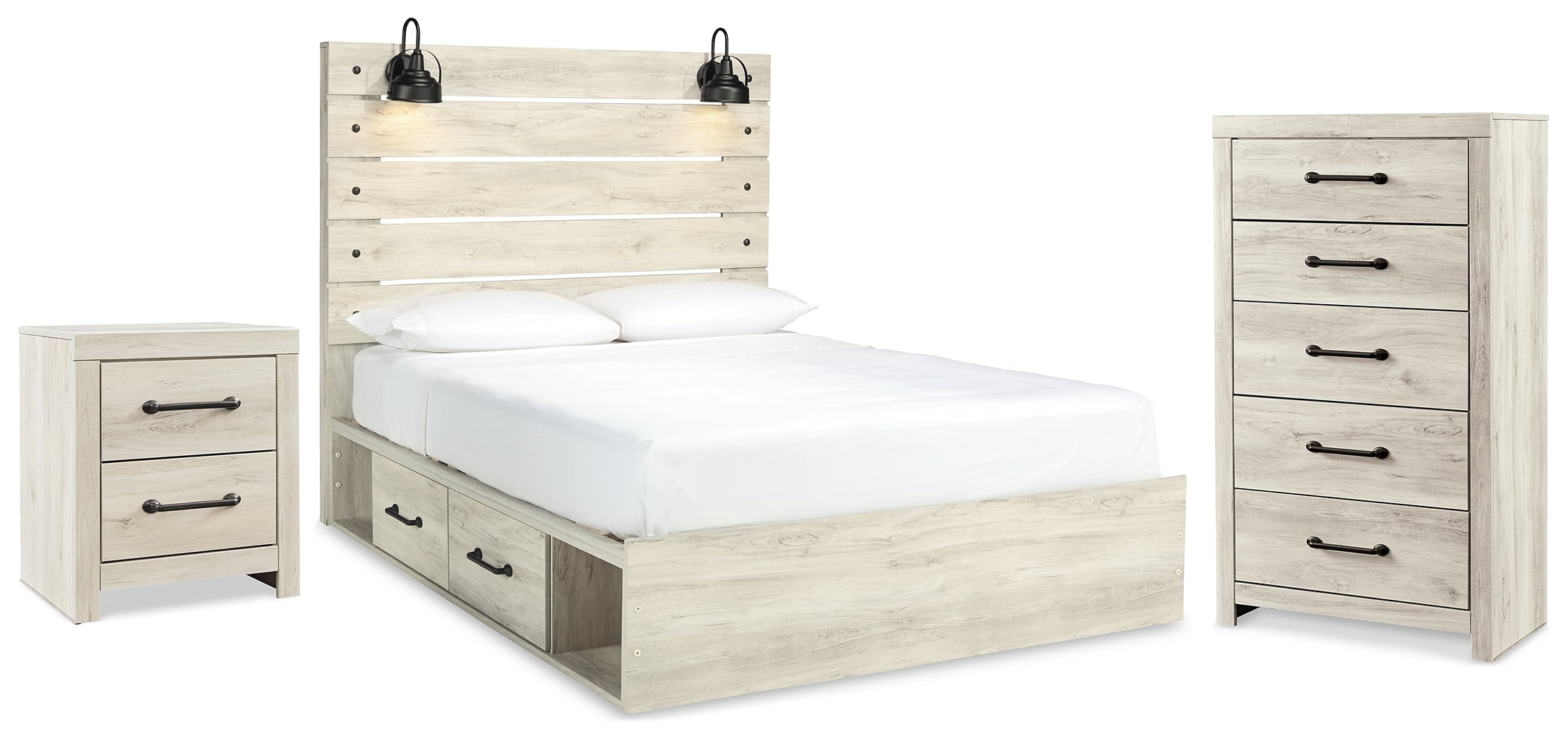 Furniture City Laplace - Ashley Furniture - Cambeck Queen Storage Bed, Chest and Nightstand - Queen Storage Bed, Chest and Nightstand - B192B109