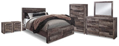 Furniture City Laplace - Ashley Furniture - Derekson Queen Storage Bed, Dresser, Mirror, Chest and 2 Nightstands - Queen Storage Bed, Dresser, Mirror, Chest and 2 Nightstands - B200B72