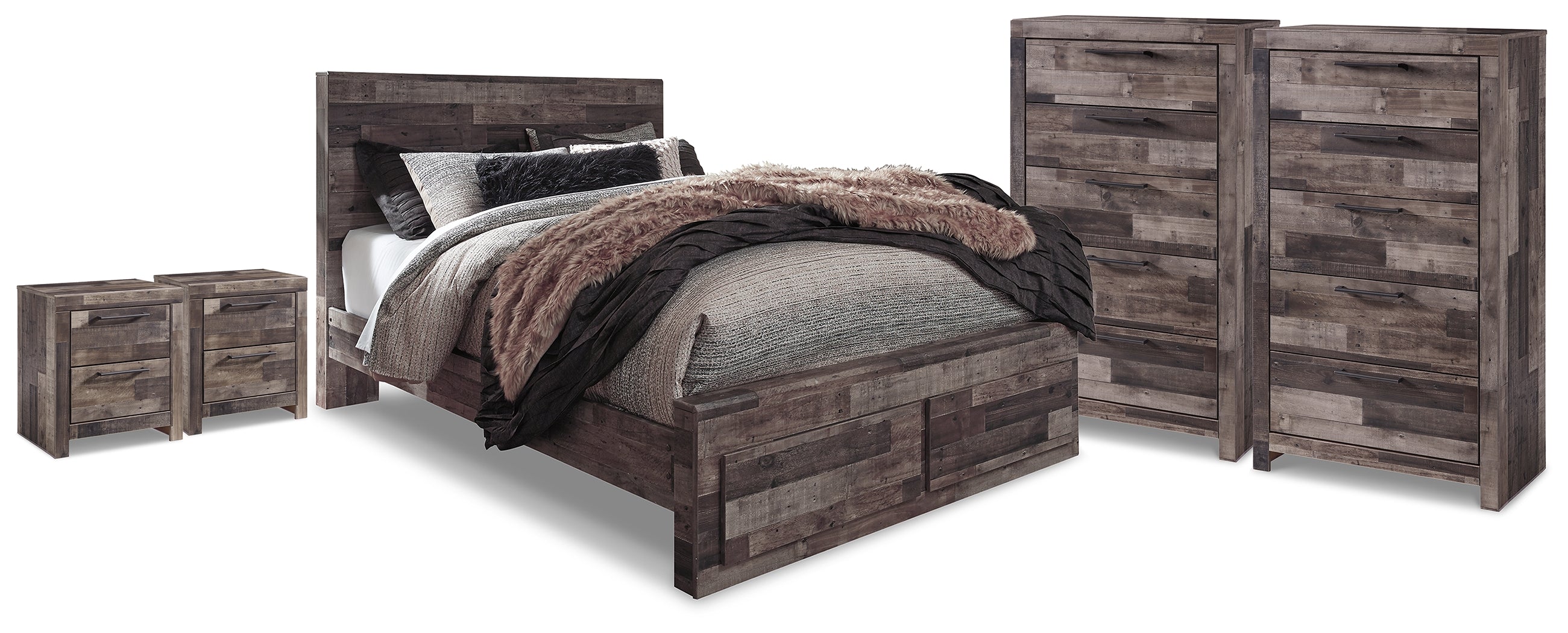 Furniture City Laplace - Ashley Furniture - Derekson Queen Storage Bed, 2 Chests and 2 Nightstands - Queen Storage Bed, 2 Chests and 2 Nightstands - B200B71