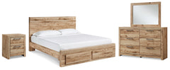 Furniture City Laplace - Ashley Furniture - Hyanna King Panel Storage Bed, Dresser, Mirror and Nightstand - King Panel Storage Bed, Dresser, Mirror and Nightstand - B1050B16