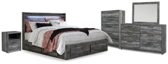 Furniture City Laplace - Ashley Furniture - Baystorm King Storage Bed, Dresser, Mirror, Chest and Nightstand - King Storage Bed, Dresser, Mirror, Chest and Nightstand - B221B83