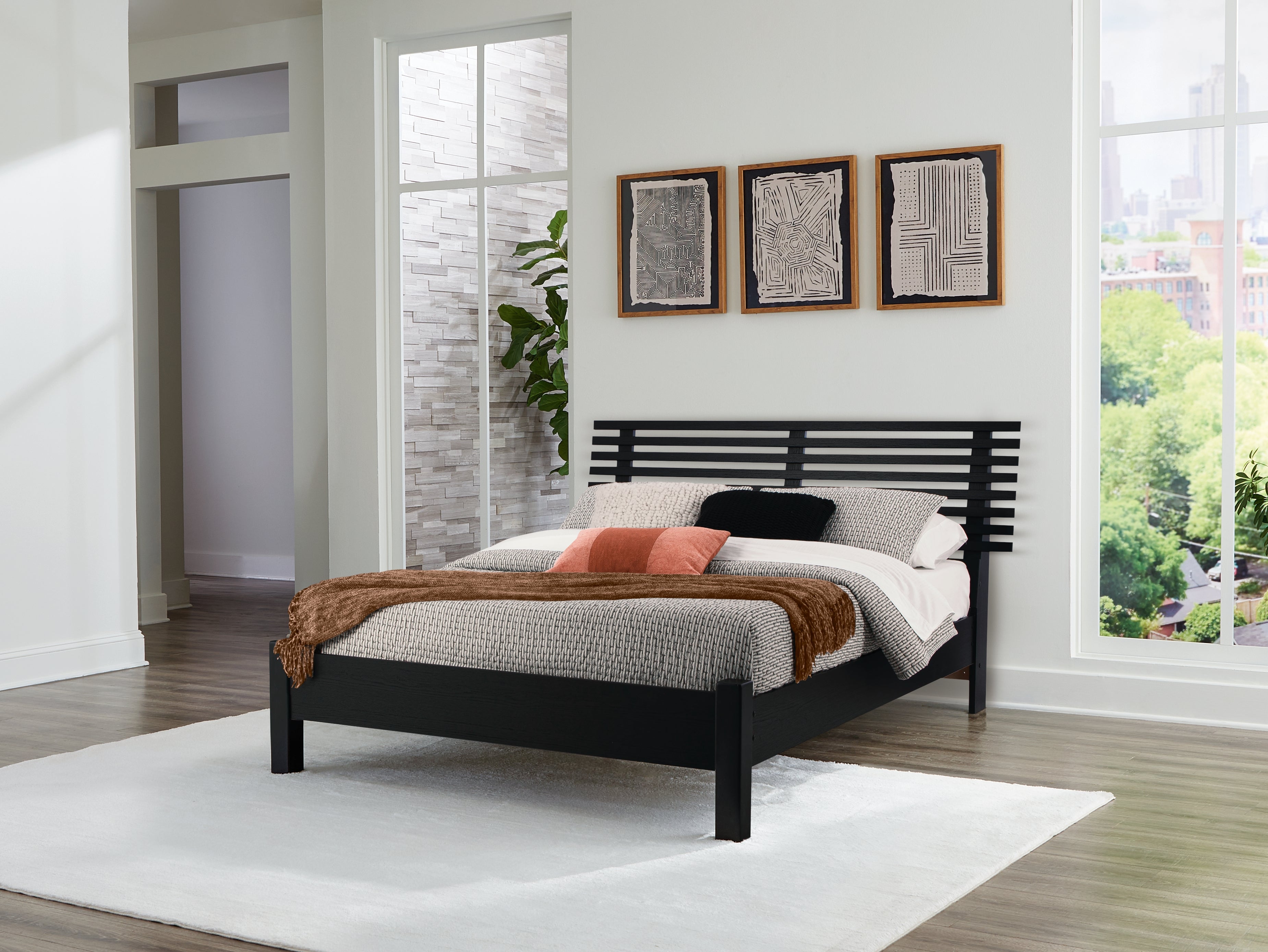 Furniture City Laplace - Ashley Furniture - Danziar Queen Slat Panel Bed - Queen Slat Panel Bed - B1013B1