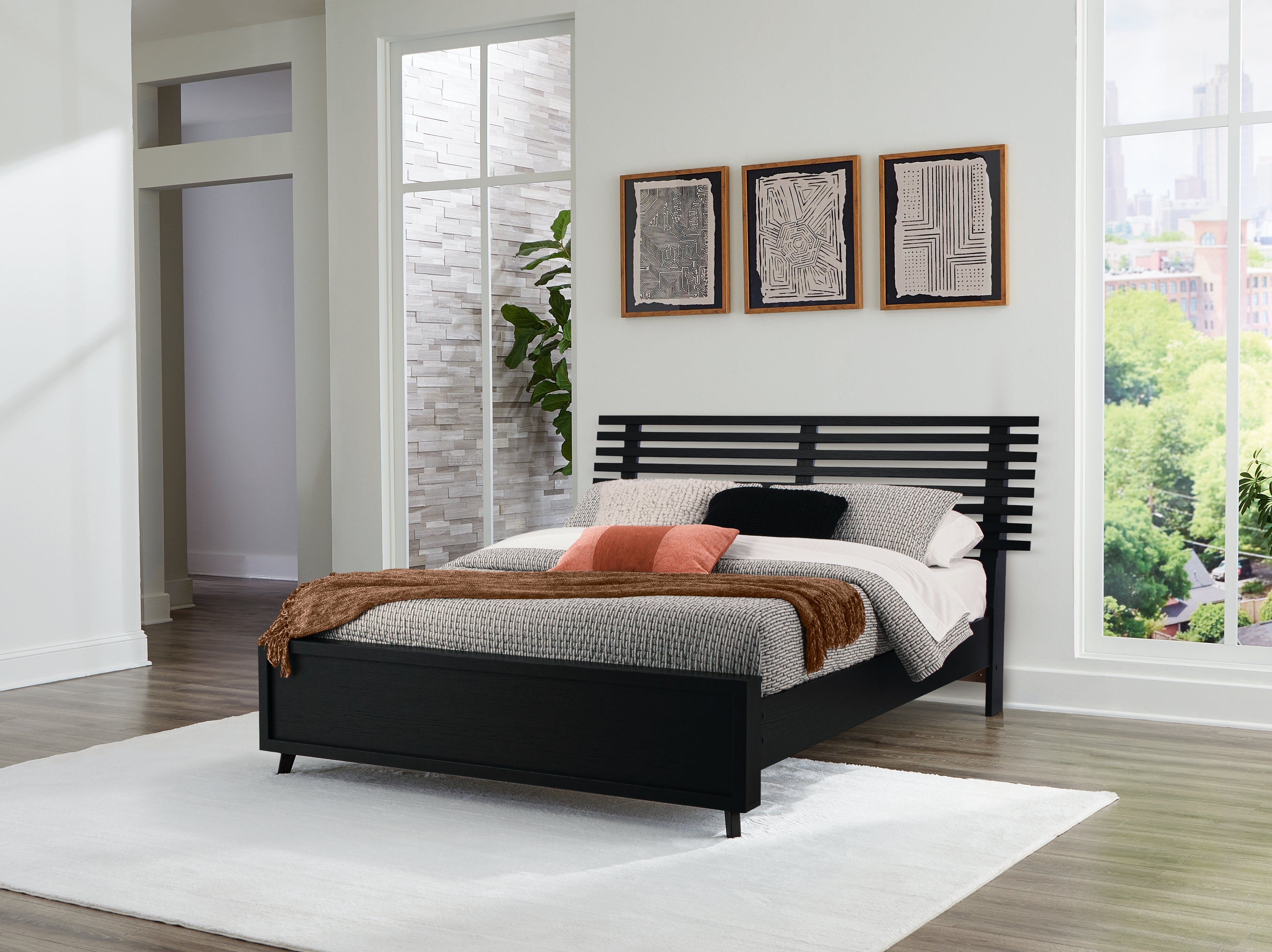 Furniture City Laplace - Ashley Furniture - Danziar Bedroom - Queen Slat Panel Bed - B1013B4