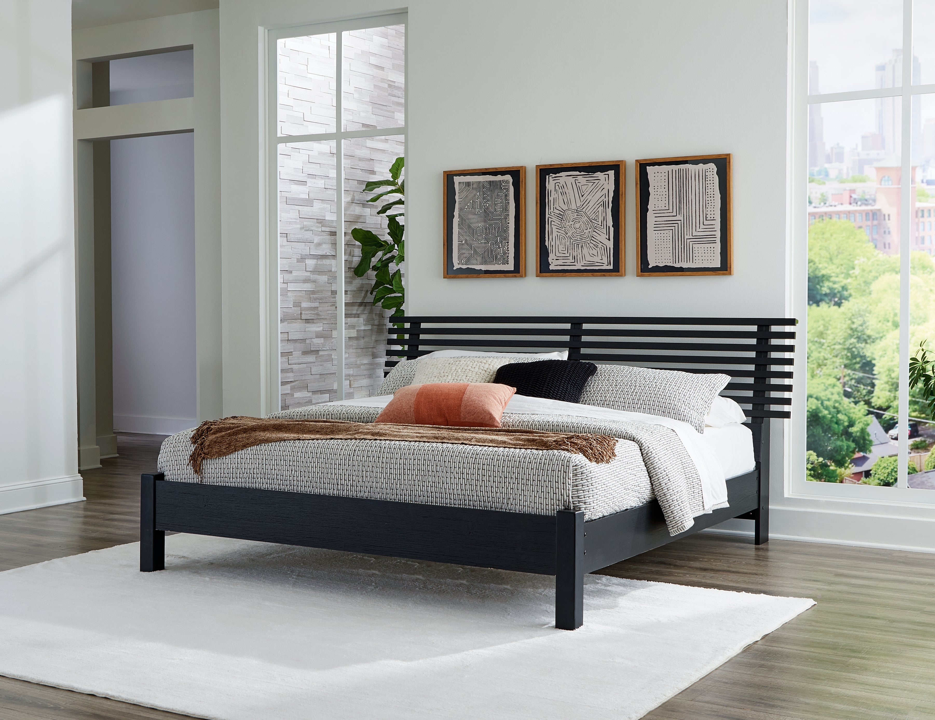 Furniture City Laplace - Ashley Furniture - Danziar Bedroom - King Slat Panel Bed - B1013B6