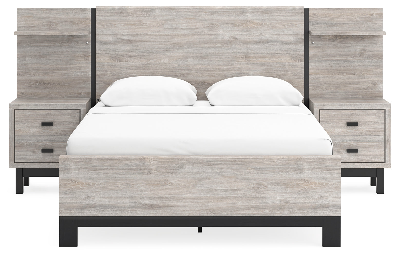 Furniture City Laplace - Ashley Furniture - Vessalli Bedroom - Queen Panel Bed with Extensions / Gray - B1036B5