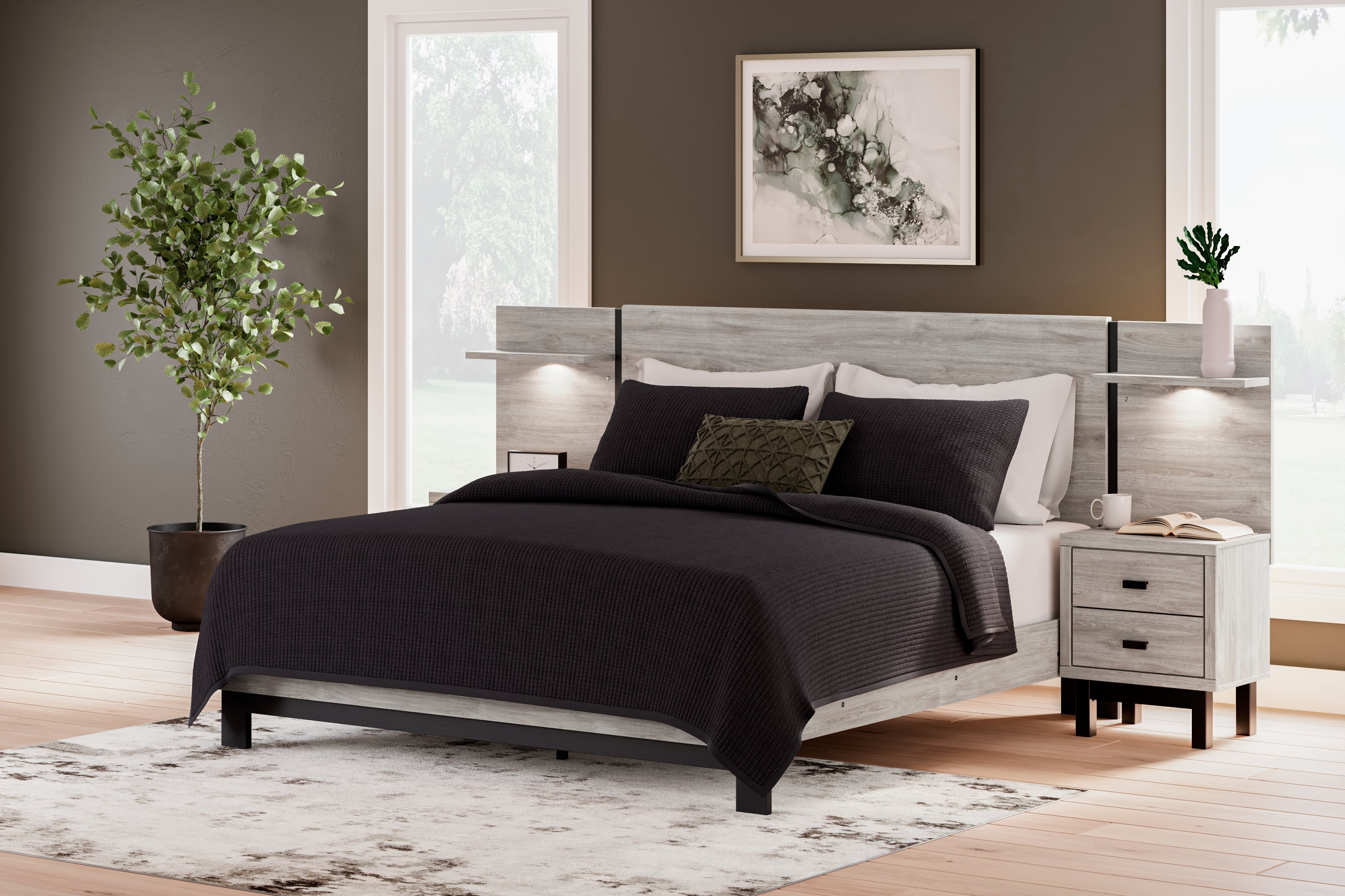Furniture City Laplace - Ashley Furniture - Vessalli Bedroom - King Panel Bed with Extensions - B1036B8