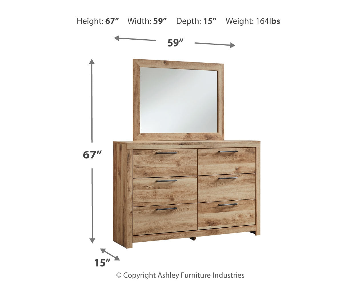 Furniture City Laplace - Ashley Furniture - Hyanna Bedroom - Queen Panel Storage Bed with 2 Under Bed Storage Drawers / Tan Brown - B1050B8