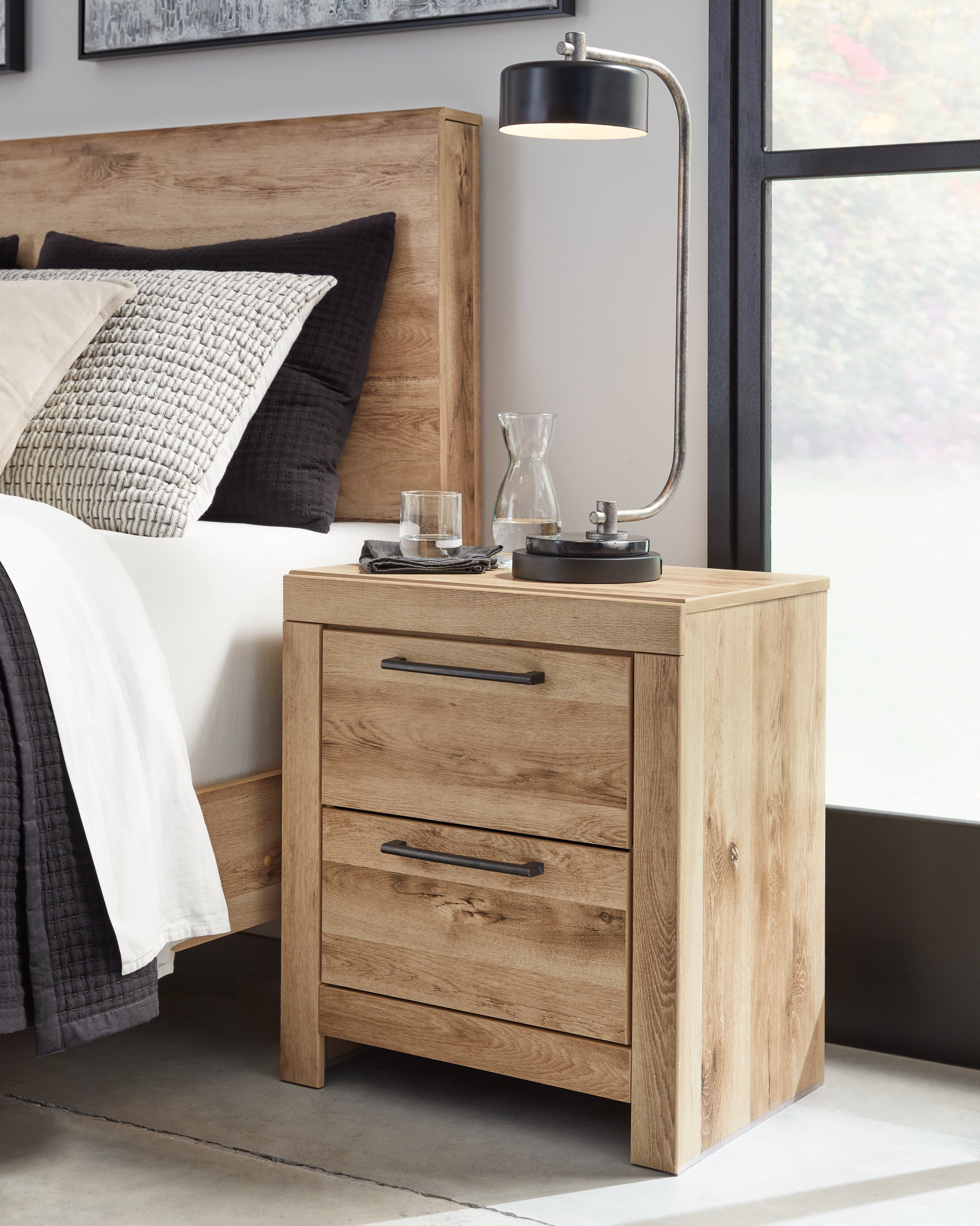Furniture City Laplace - Ashley Furniture - Hyanna Bedroom - Two Drawer Night Stand / Tan Brown - B1050-92