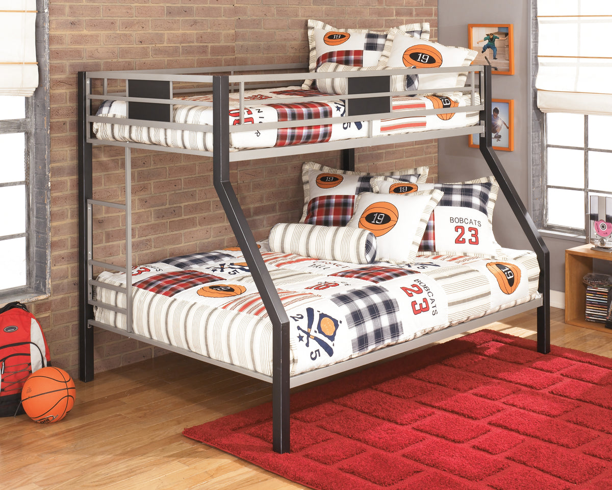 Furniture City Laplace - Ashley Furniture - Dinsmore Twin over Full Bunk Bed with Mattresses - Twin over Full Bunk Bed with Mattresses - B106B11