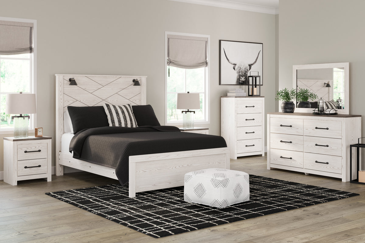 Furniture City Laplace - Ashley Furniture - Gerridan Bedroom - Six Drawer Dresser / White/Gray - B1190-31
