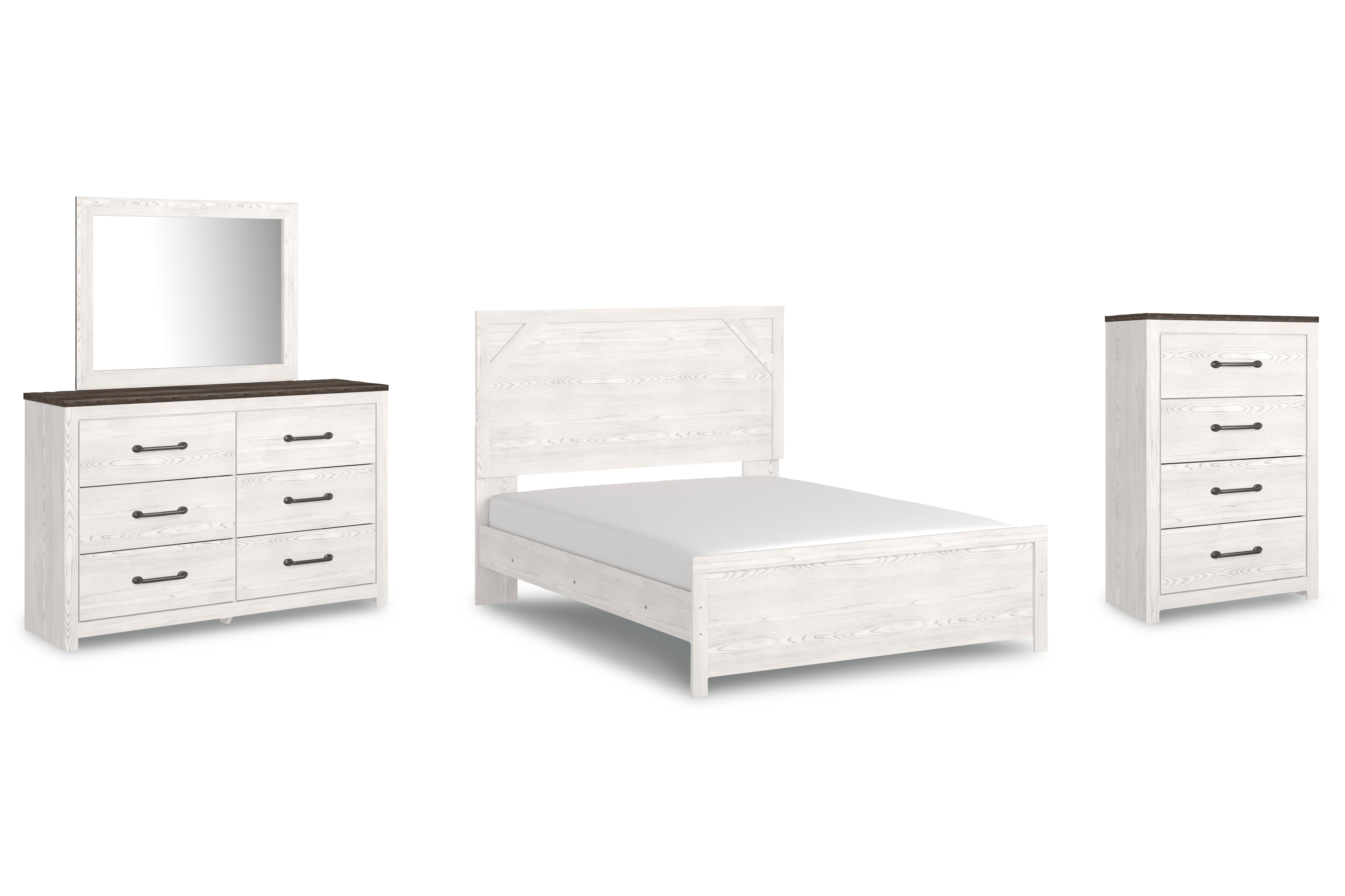 Furniture City Laplace - Ashley Furniture - Gerridan Queen Panel Bed, Dresser, Mirror, and Chest - Queen Panel Bed, Dresser, Mirror, and Chest - B1190B18