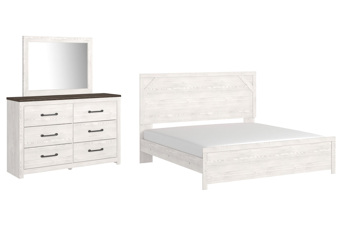 Furniture City Laplace - Ashley Furniture - Gerridan King Panel Bed, Dresser and Mirror - King Panel Bed, Dresser and Mirror - B1190B29