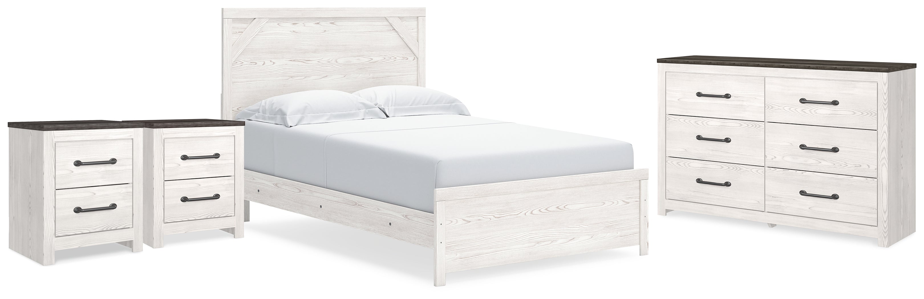 Furniture City Laplace - Ashley Furniture - Gerridan Queen Panel Bed, Dresser and 2 Nightstands - Queen Panel Bed, Dresser and 2 Nightstands - B1190B38