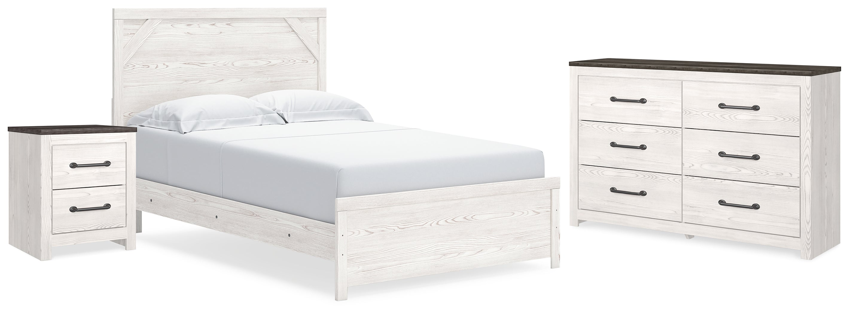 Furniture City Laplace - Ashley Furniture - Gerridan Queen Panel Bed, Dresser and Nightstand - Queen Panel Bed, Dresser and Nightstand - B1190B21