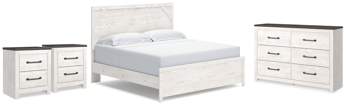 Furniture City Laplace - Ashley Furniture - Gerridan King Panel Bed, Dresser and 2 Nightstands - King Panel Bed, Dresser and 2 Nightstands - B1190B32