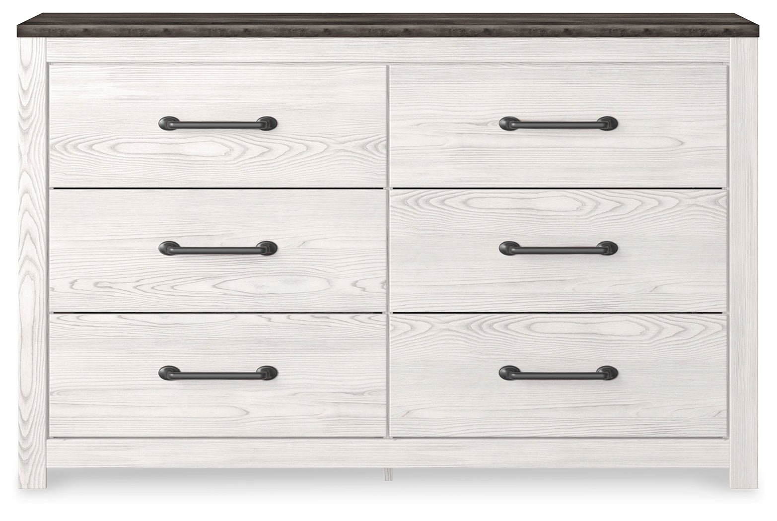 Furniture City Laplace - Ashley Furniture - Gerridan Bedroom - Six Drawer Dresser / White/Gray - B1190-31