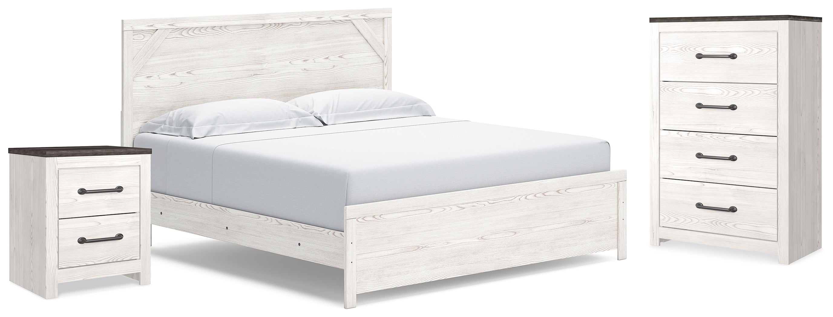 Furniture City Laplace - Ashley Furniture - Gerridan King Panel Bed, Chest and Nightstand - King Panel Bed, Chest and Nightstand - B1190B35