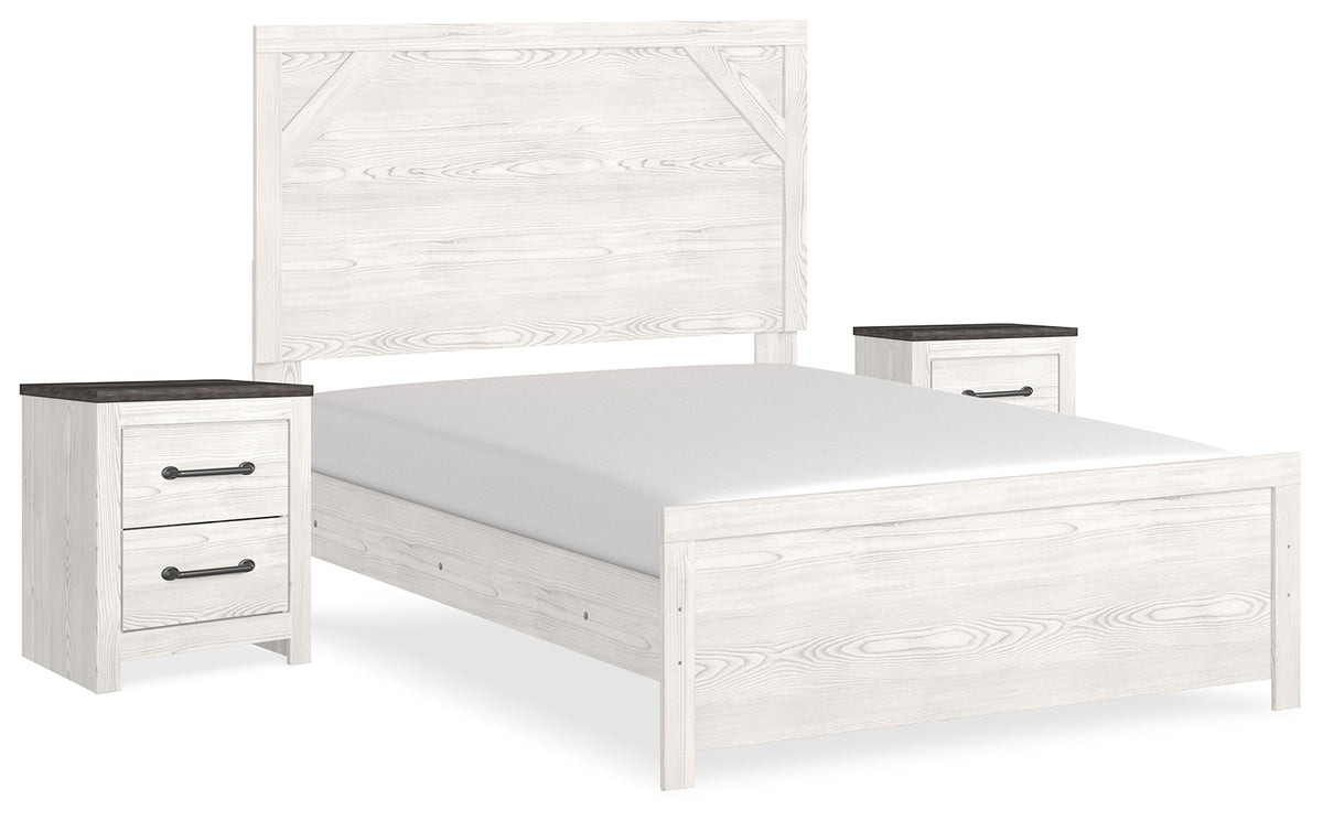 Furniture City Laplace - Ashley Furniture - Gerridan Full Panel Bed and 2 Nightstands - Full Panel Bed and 2 Nightstands - B1190B12