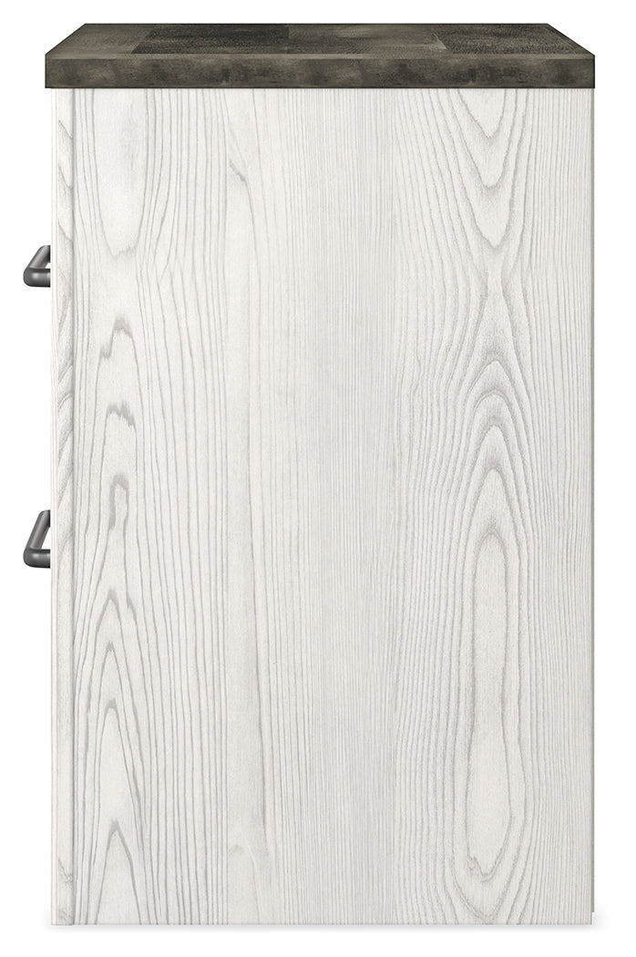 Furniture City Laplace - Ashley Furniture - Gerridan Bedroom - Two Drawer Night Stand / White/Gray - B1190-92