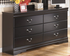 Furniture City Laplace - Ashley Furniture - Huey Vineyard Bedroom - Dresser and Mirror / Black - B128B1