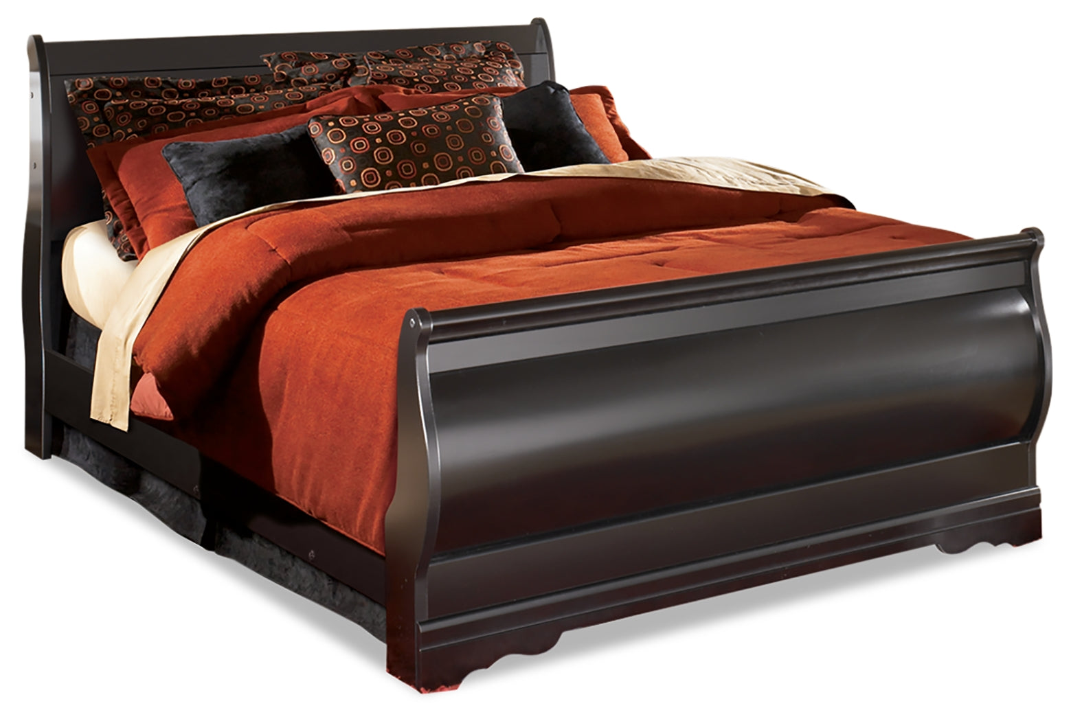 Furniture City Laplace - Ashley Furniture - Huey Vineyard Bedroom - Queen Sleigh Bed / Black - B128B4