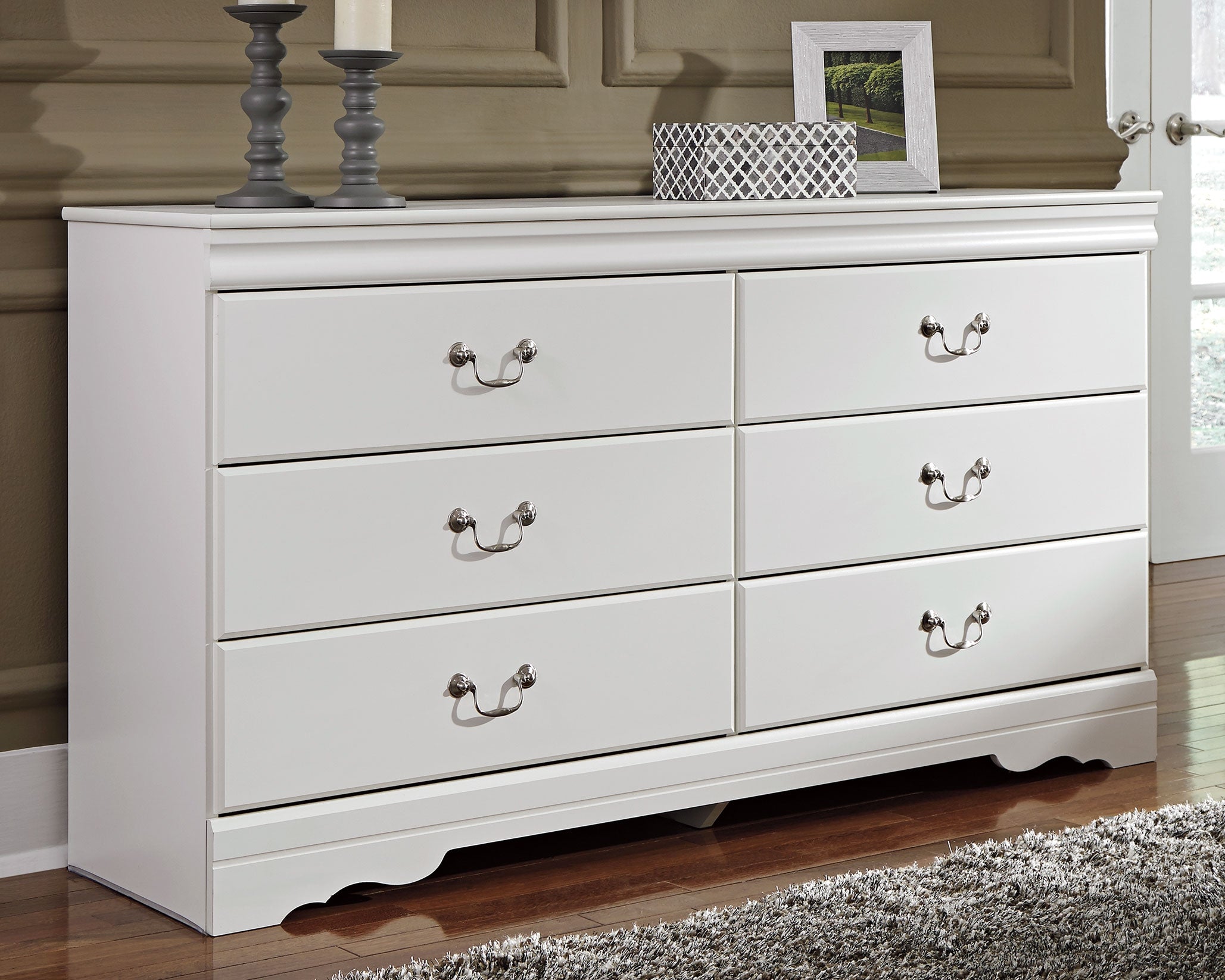 Furniture City Laplace - Ashley Furniture - Anarasia Bedroom - Six Drawer Dresser / White - B129-31