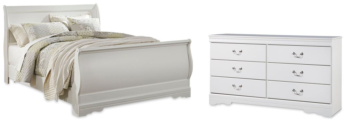 Furniture City Laplace - Ashley Furniture - Anarasia Queen Sleigh Bed and Dresser - Queen Sleigh Bed and Dresser - B129B24
