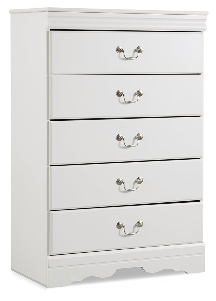 Furniture City Laplace - Ashley Furniture - Anarasia Bedroom - Two Drawer Night Stand / White - B129-92